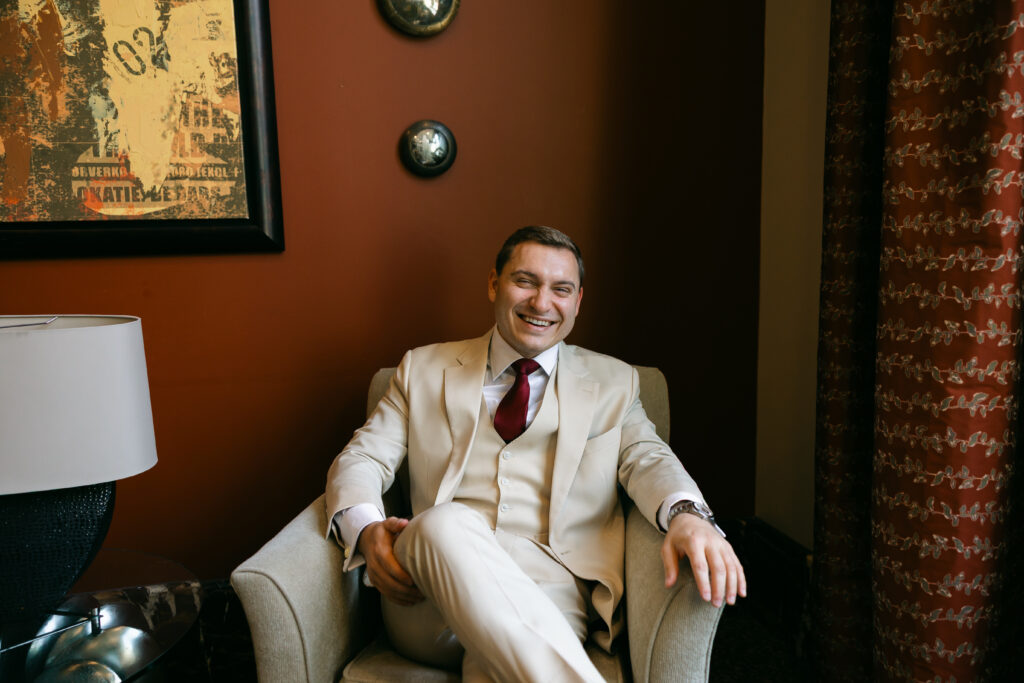 groom laughing