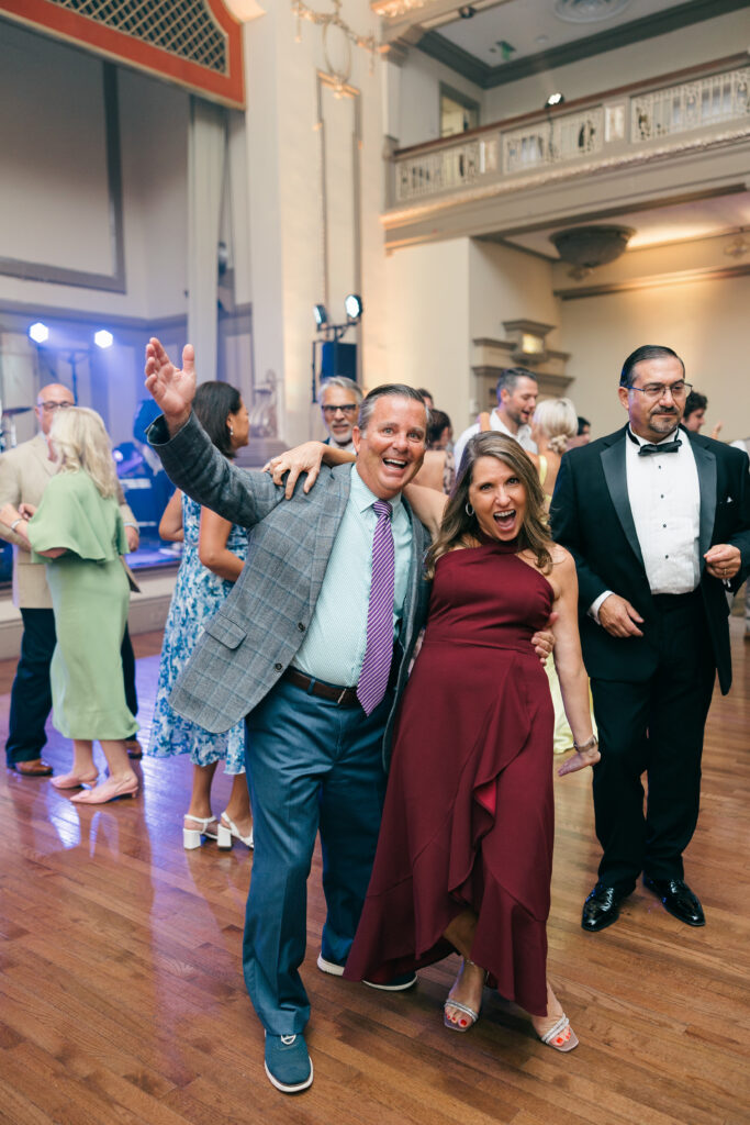 couple excited on the dance floor