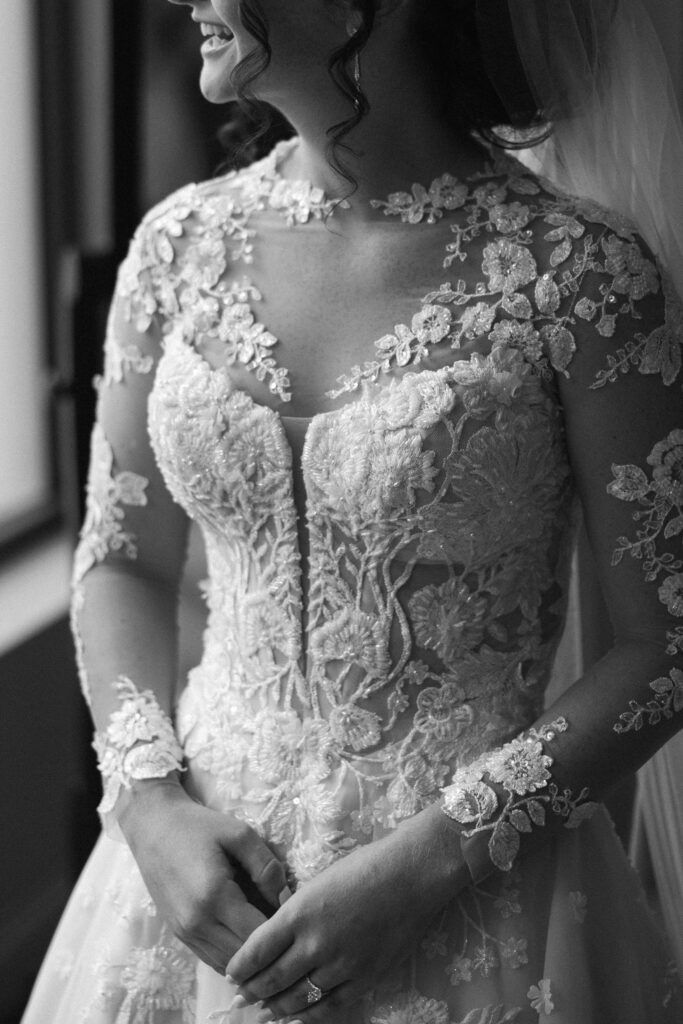 bridal dress details
